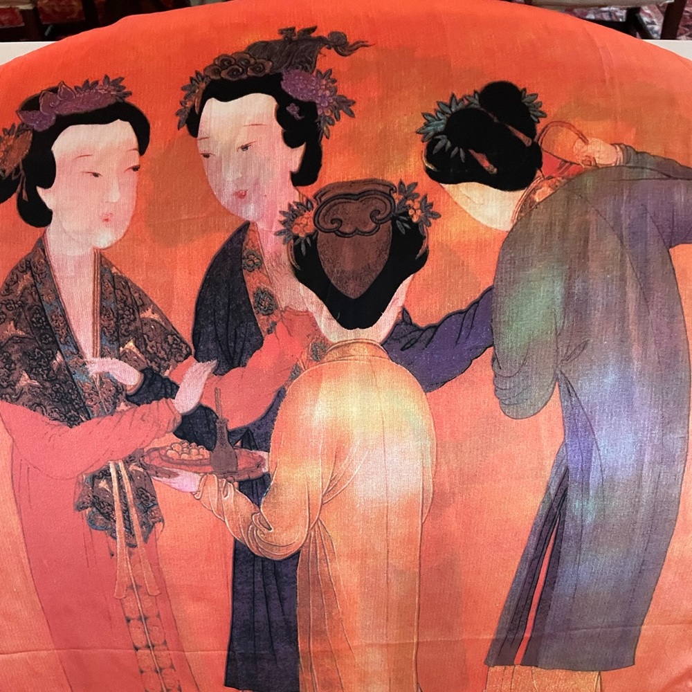Asian silk scarf